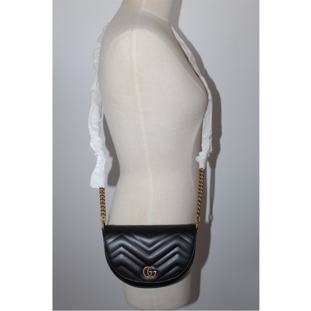 Gucci Black Crossbody Bag with Gold Accents - Picture 3 of 3